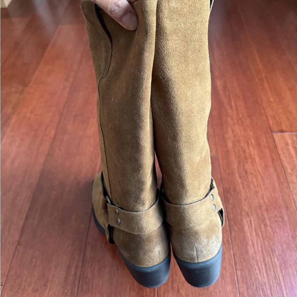 Steve Madden Ruskin Suede Squire Toe Western Style Boots Chestnut Size 10 - Picture 10 of 15